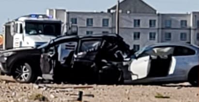 A Loving woman and a Texas man died in a fatal crash Friday night south of Carlsbad.