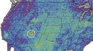 Here is a view of the Four Corners methane hotspot.