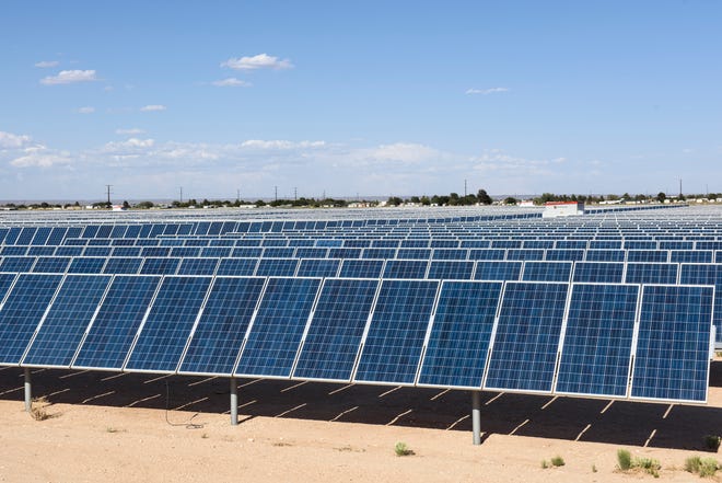 The Hopi Substation, on the southern edge of Carlsbad, is a ten megawatt solar array that feeds power into the electrical grid.