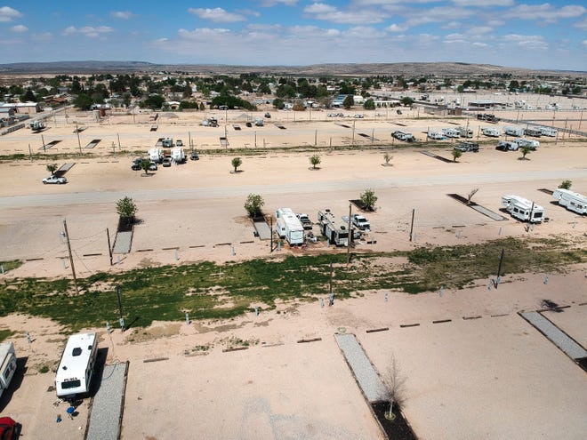The RV park / man camp SunWest Mobile City had a waiting list four pages long prior to the pandemic. Today, many of its spaces are empty.