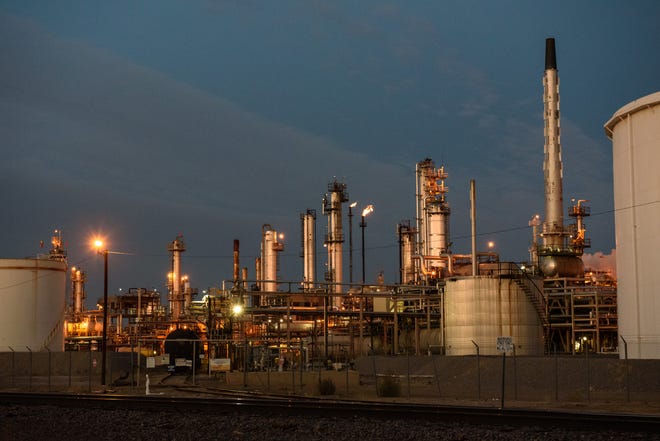 The Navajo Refinery, in Artesia, just north of Carlsbad, can process 100,000 barrels of crude oil daily – more than any other refinery in New Mexico.