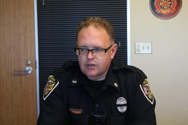 Artesia Police Cmdr. Lindell Smith said two alleged bank robbers were arrested at an Artesia supermarket on July 15, 2021.