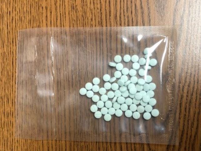 Fentanyl pills allegedly seized by Pecos Valley Drug Task Force during an April 7, 2020 arrest.