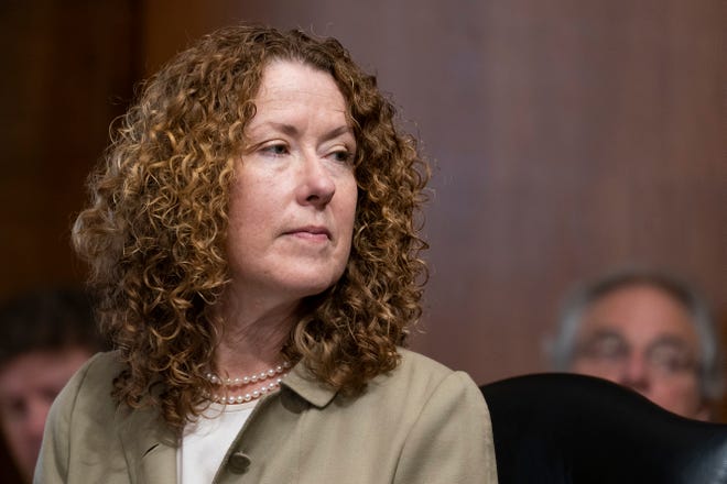 Tracy Stone-Manning, nominated to direct the Bureau of Land Management, at her confirmation hearing on June 8, 2021.