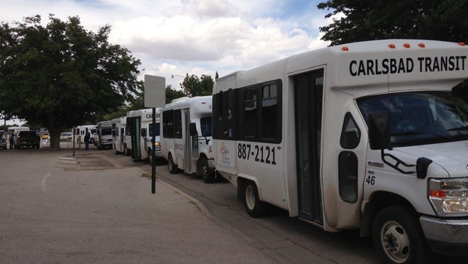 Carlsbad Municipal Transit buses.